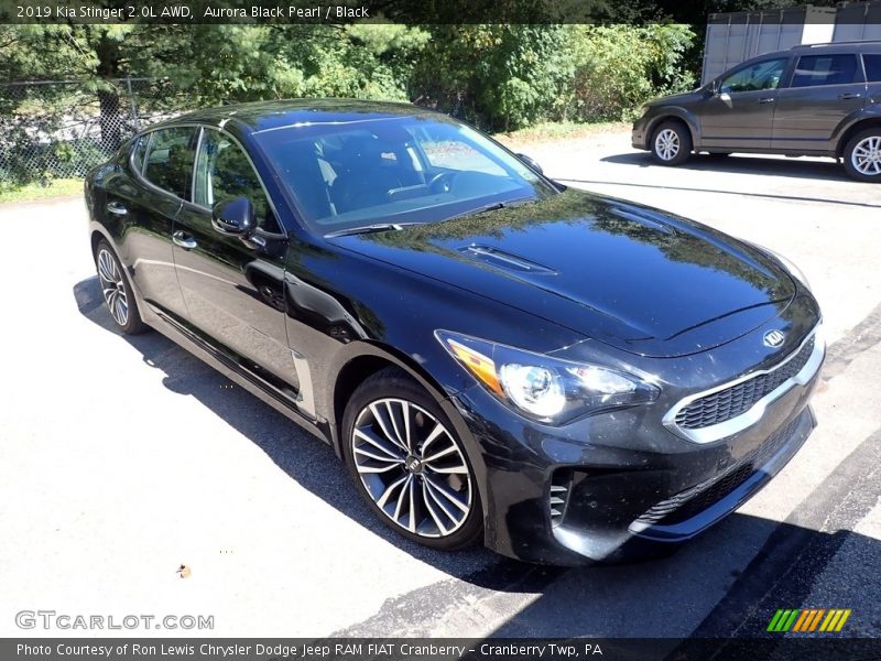 Aurora Black Pearl / Black 2019 Kia Stinger 2.0L AWD