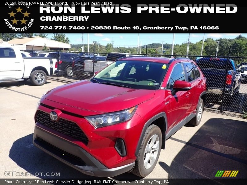 Ruby Flare Pearl / Black 2019 Toyota RAV4 LE AWD Hybrid