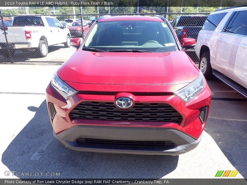Ruby Flare Pearl / Black 2019 Toyota RAV4 LE AWD Hybrid