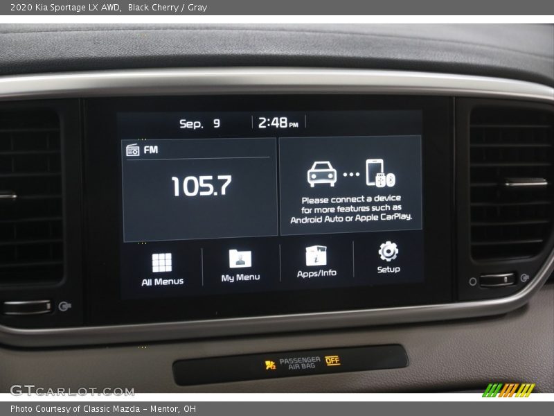Black Cherry / Gray 2020 Kia Sportage LX AWD