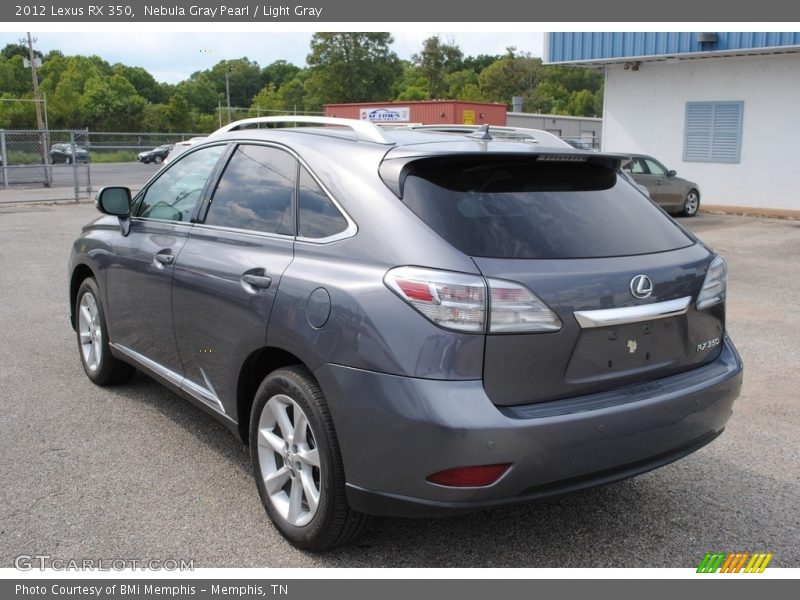 Nebula Gray Pearl / Light Gray 2012 Lexus RX 350