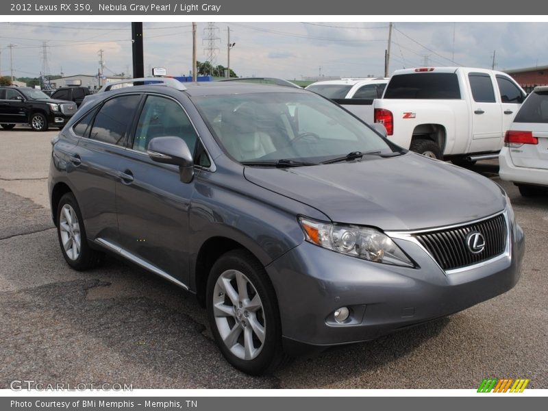 Nebula Gray Pearl / Light Gray 2012 Lexus RX 350