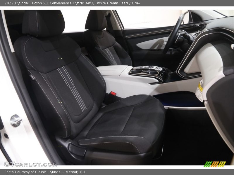 White Cream Pearl / Gray 2022 Hyundai Tucson SEL Convienience Hybrid AWD