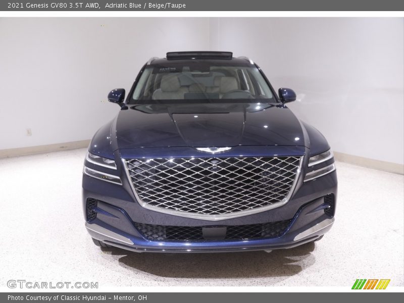 Adriatic Blue / Beige/Taupe 2021 Genesis GV80 3.5T AWD