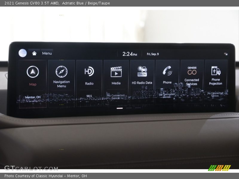 Controls of 2021 GV80 3.5T AWD