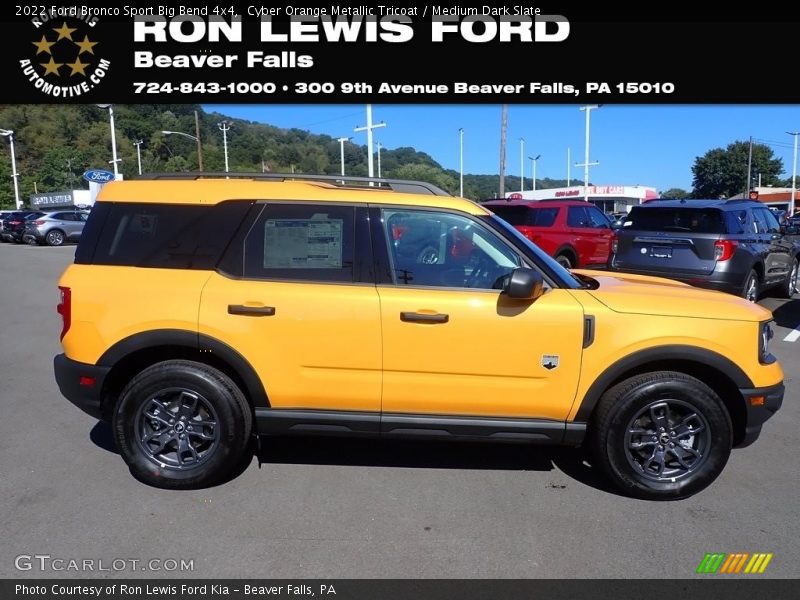 Cyber Orange Metallic Tricoat / Medium Dark Slate 2022 Ford Bronco Sport Big Bend 4x4