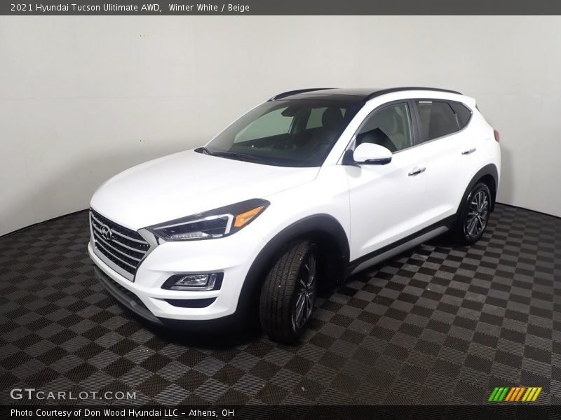 Winter White / Beige 2021 Hyundai Tucson Ulitimate AWD