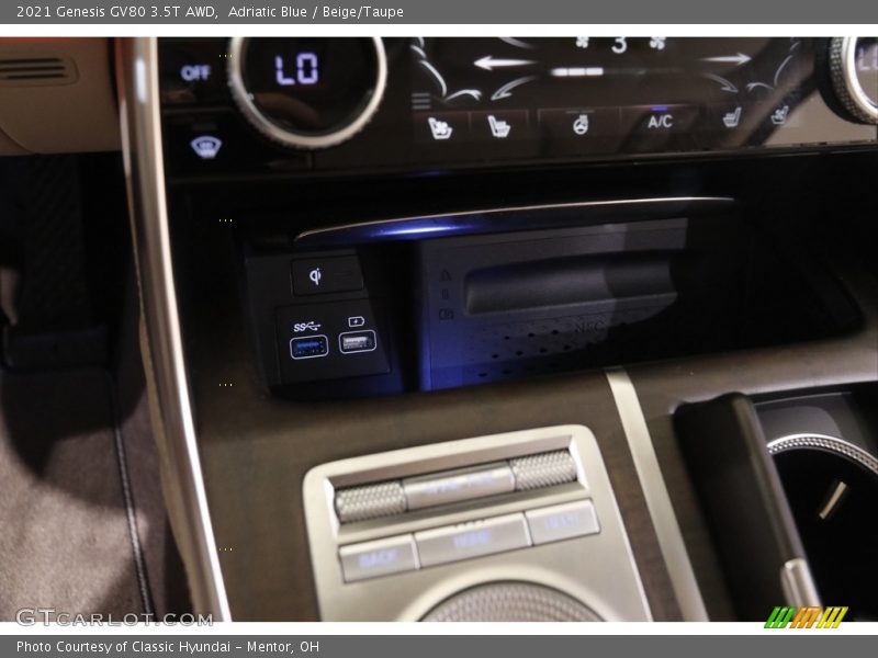 Adriatic Blue / Beige/Taupe 2021 Genesis GV80 3.5T AWD