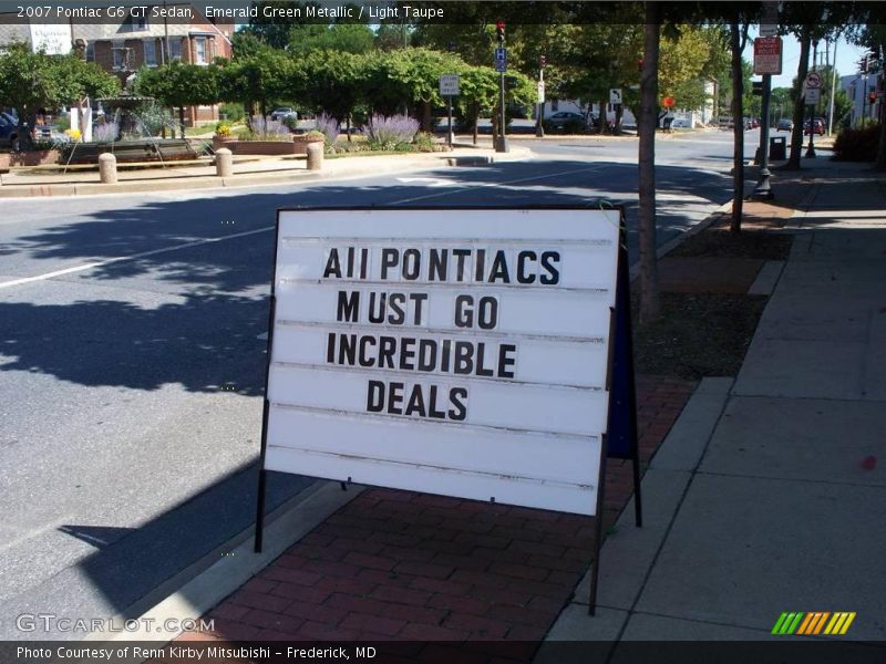 Emerald Green Metallic / Light Taupe 2007 Pontiac G6 GT Sedan