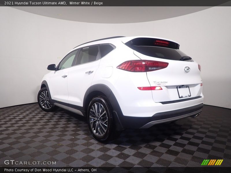 Winter White / Beige 2021 Hyundai Tucson Ulitimate AWD