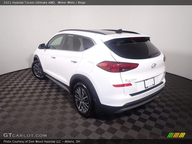 Winter White / Beige 2021 Hyundai Tucson Ulitimate AWD