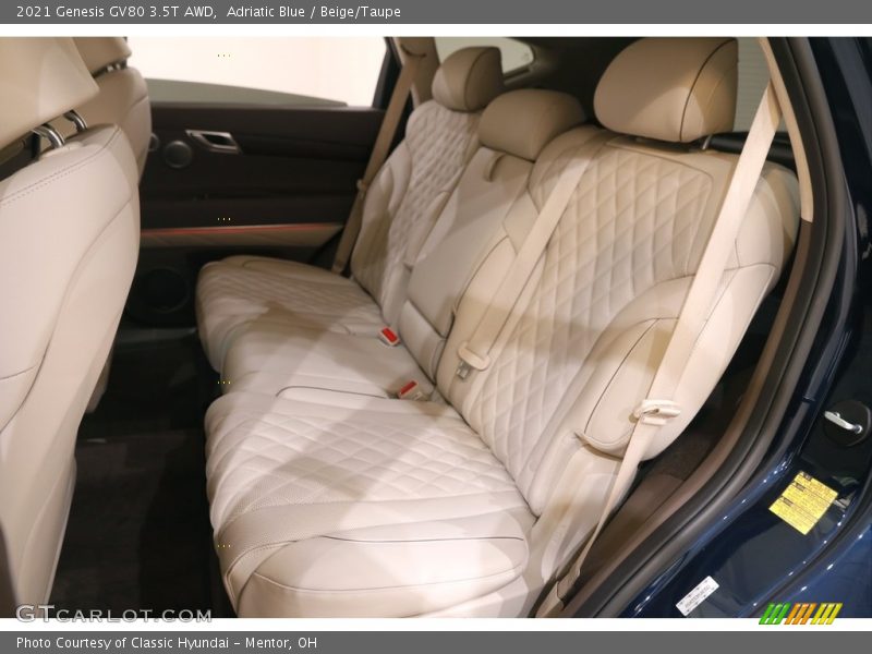 Rear Seat of 2021 GV80 3.5T AWD