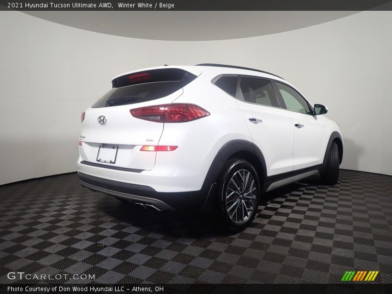 Winter White / Beige 2021 Hyundai Tucson Ulitimate AWD