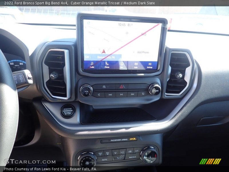 Cyber Orange Metallic Tricoat / Medium Dark Slate 2022 Ford Bronco Sport Big Bend 4x4