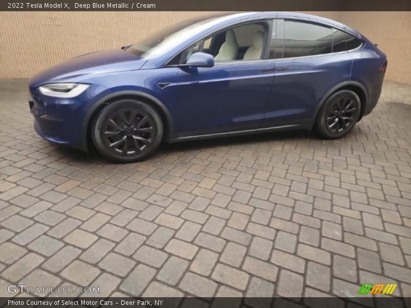 Deep Blue Metallic / Cream 2022 Tesla Model X