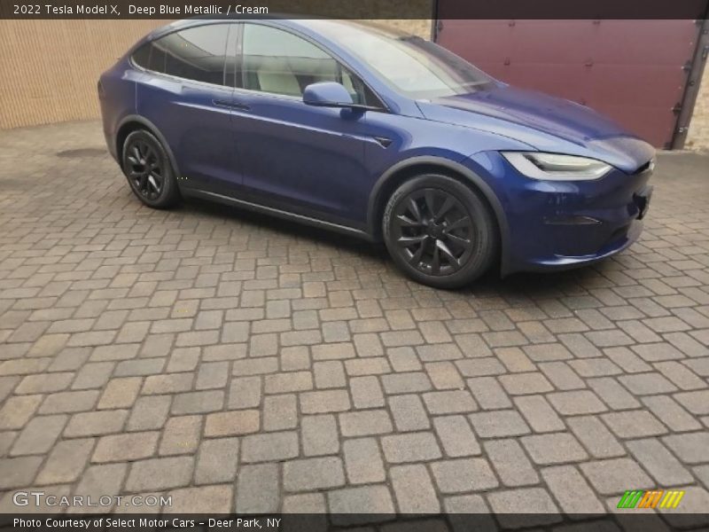 Deep Blue Metallic / Cream 2022 Tesla Model X