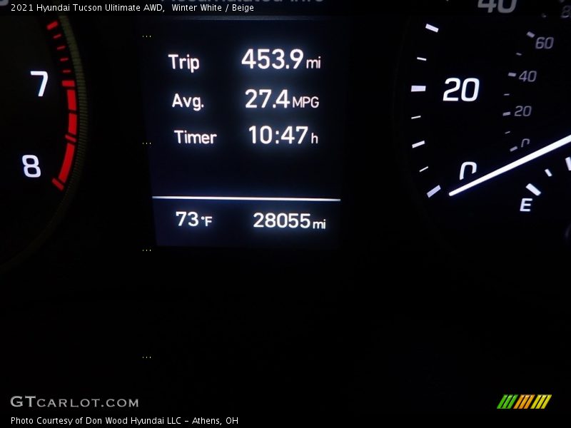 Winter White / Beige 2021 Hyundai Tucson Ulitimate AWD
