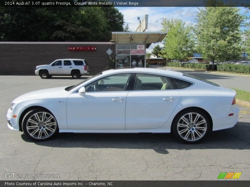 Glacier White Metallic / Velvet Beige 2014 Audi A7 3.0T quattro Prestige