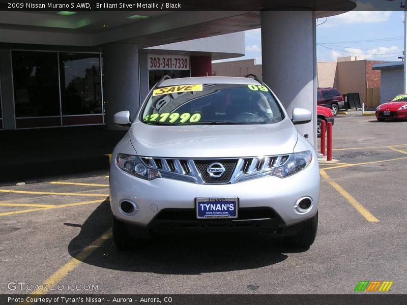 Brilliant Silver Metallic / Black 2009 Nissan Murano S AWD