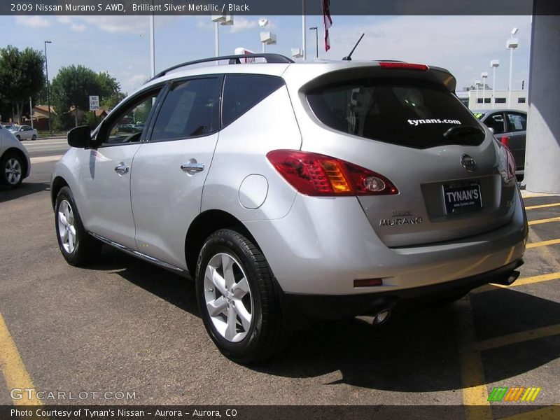 Brilliant Silver Metallic / Black 2009 Nissan Murano S AWD