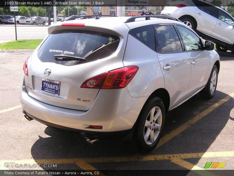 Brilliant Silver Metallic / Black 2009 Nissan Murano S AWD