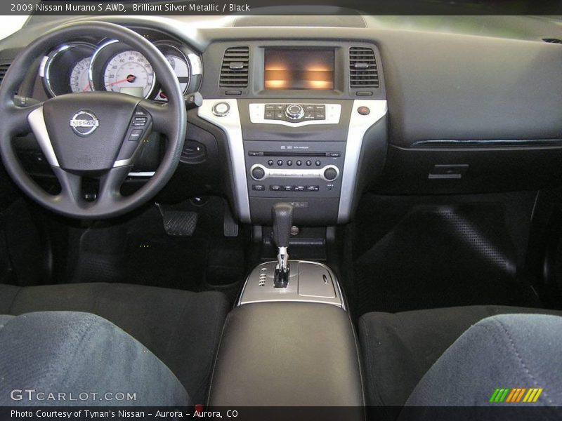 Brilliant Silver Metallic / Black 2009 Nissan Murano S AWD