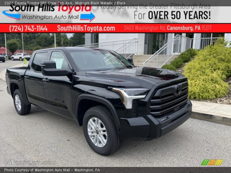 Midnight Black Metallic / Black 2022 Toyota Tundra SR5 Crew Cab 4x4