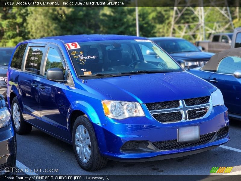 Indigo Blue / Black/Light Graystone 2019 Dodge Grand Caravan SE