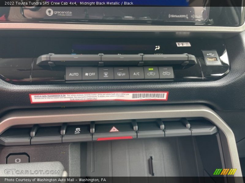 Controls of 2022 Tundra SR5 Crew Cab 4x4