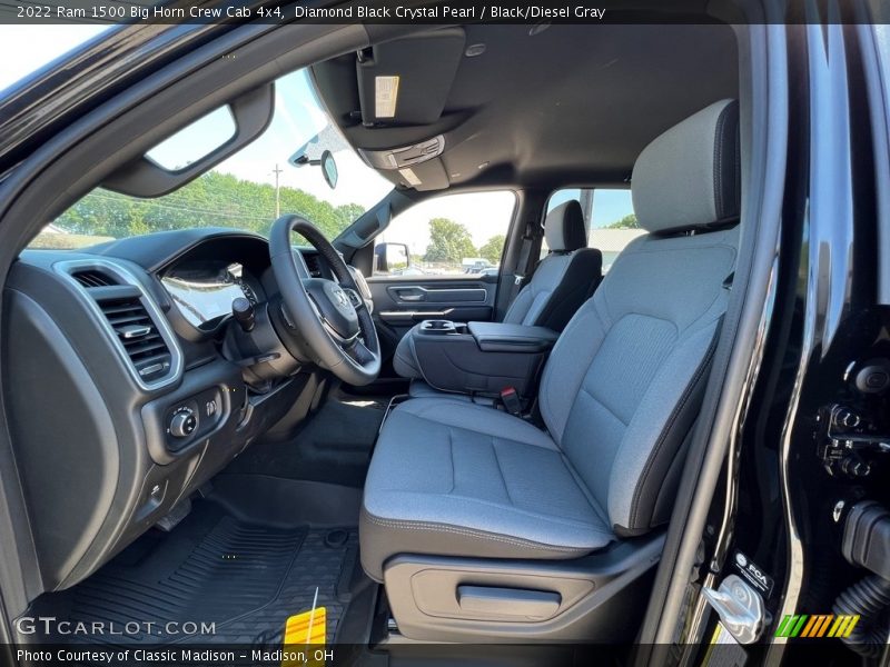Diamond Black Crystal Pearl / Black/Diesel Gray 2022 Ram 1500 Big Horn Crew Cab 4x4