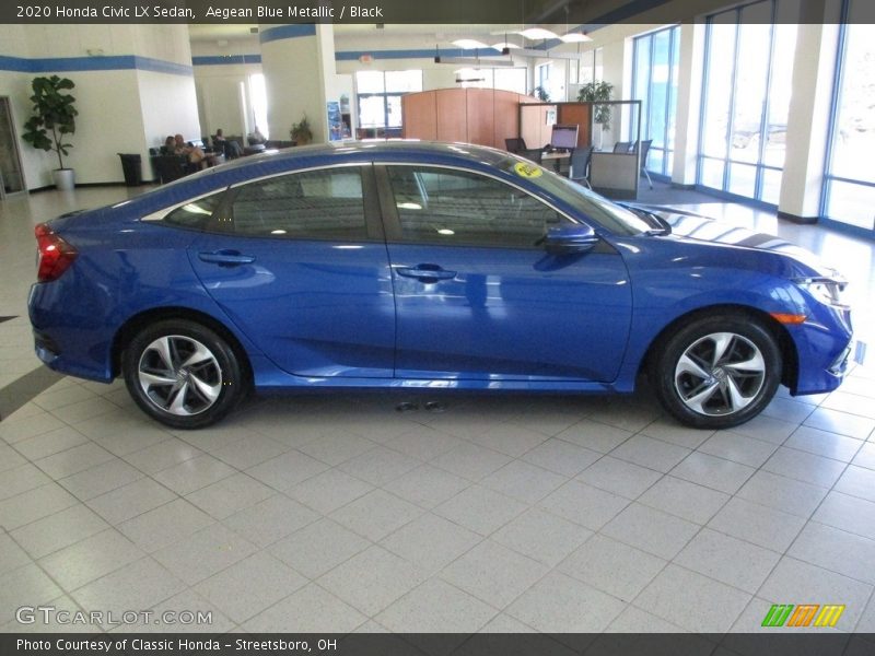 Aegean Blue Metallic / Black 2020 Honda Civic LX Sedan