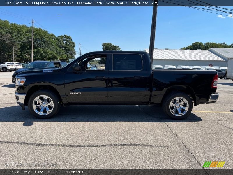 Diamond Black Crystal Pearl / Black/Diesel Gray 2022 Ram 1500 Big Horn Crew Cab 4x4