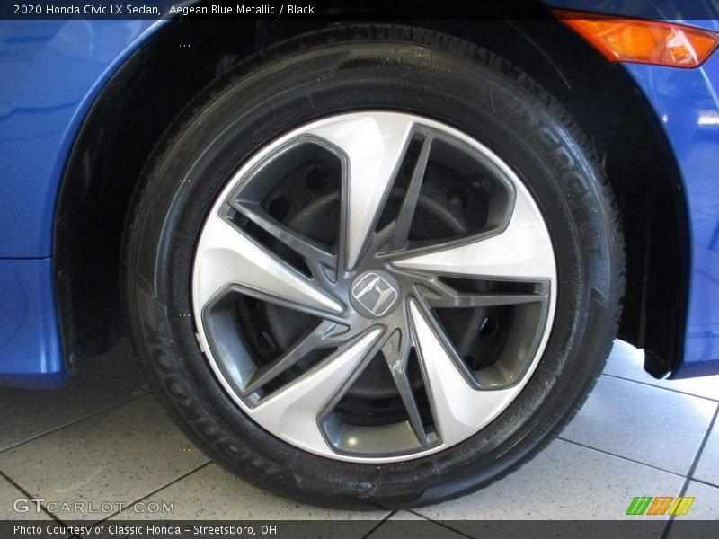 Aegean Blue Metallic / Black 2020 Honda Civic LX Sedan