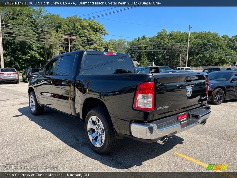 Diamond Black Crystal Pearl / Black/Diesel Gray 2022 Ram 1500 Big Horn Crew Cab 4x4