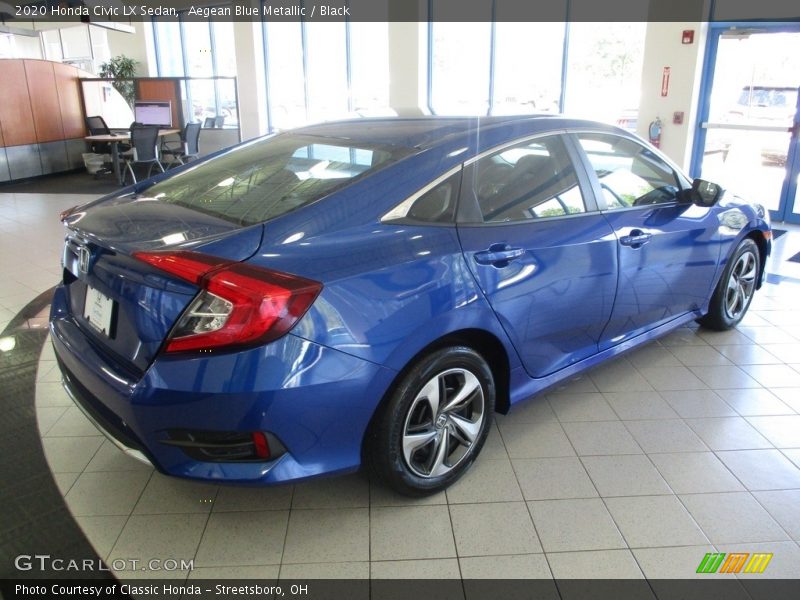 Aegean Blue Metallic / Black 2020 Honda Civic LX Sedan