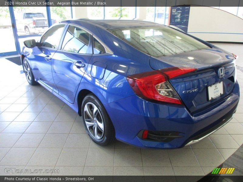 Aegean Blue Metallic / Black 2020 Honda Civic LX Sedan