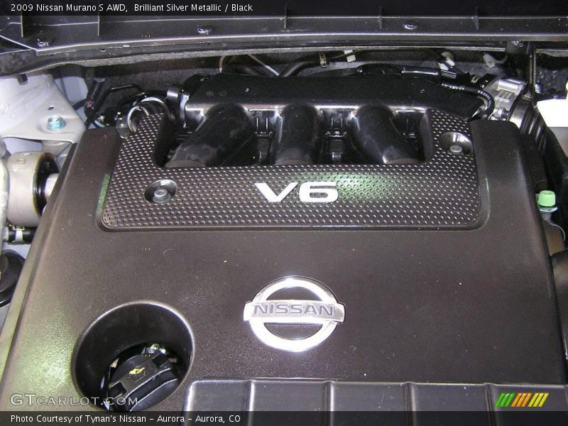 Brilliant Silver Metallic / Black 2009 Nissan Murano S AWD