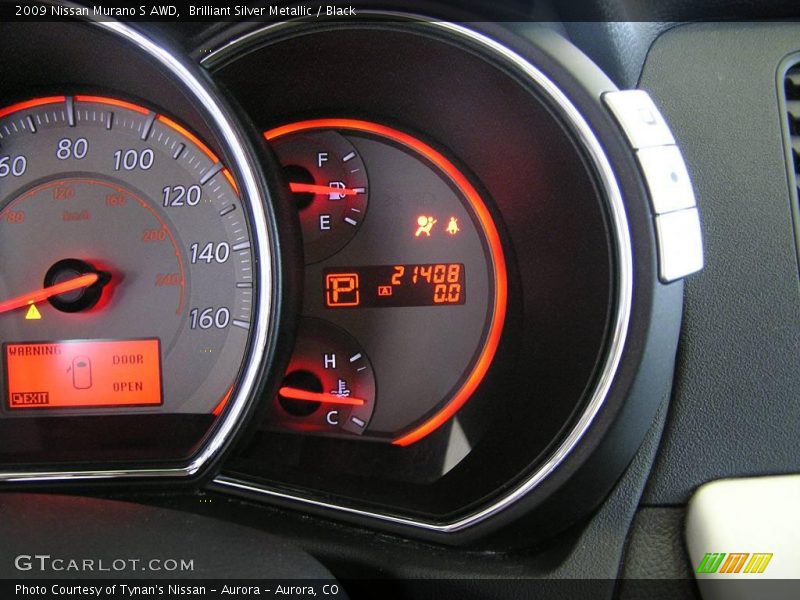 Brilliant Silver Metallic / Black 2009 Nissan Murano S AWD