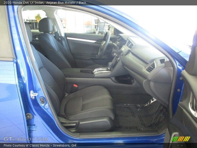 Aegean Blue Metallic / Black 2020 Honda Civic LX Sedan
