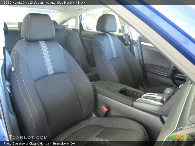Aegean Blue Metallic / Black 2020 Honda Civic LX Sedan