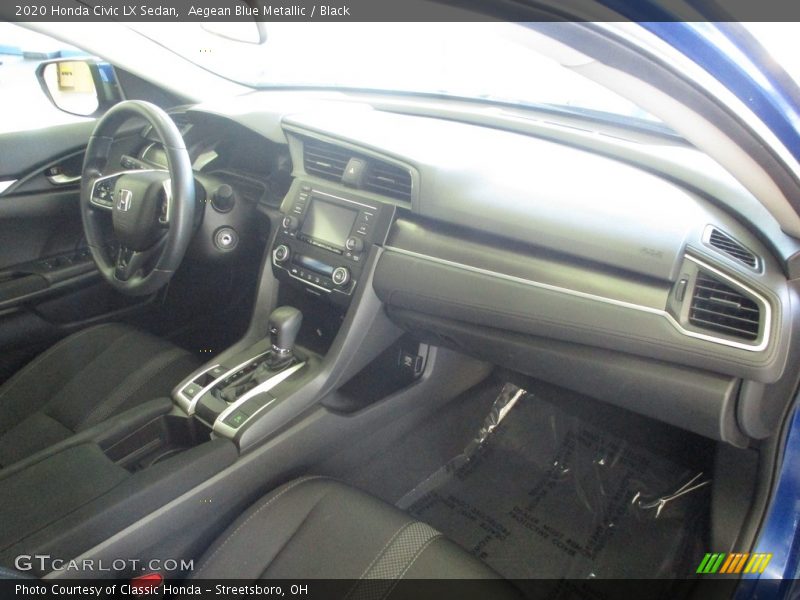 Aegean Blue Metallic / Black 2020 Honda Civic LX Sedan