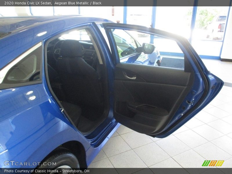 Aegean Blue Metallic / Black 2020 Honda Civic LX Sedan