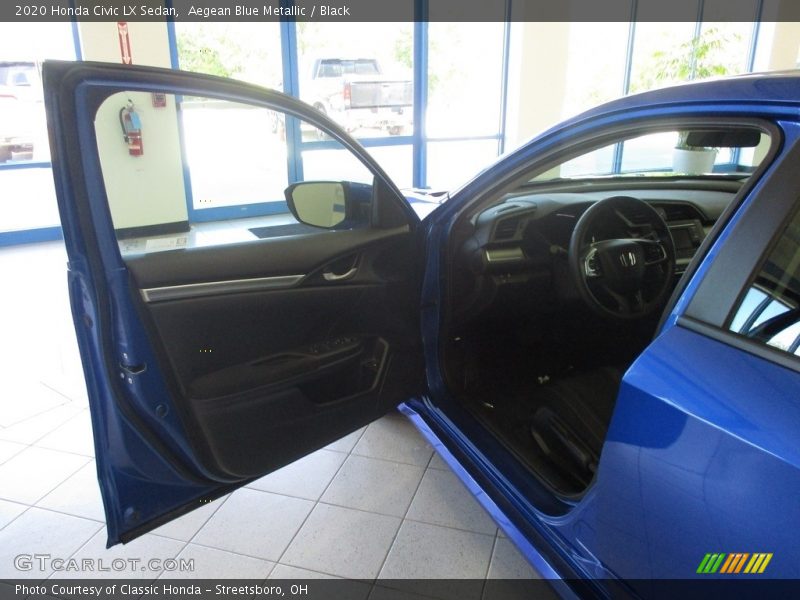 Aegean Blue Metallic / Black 2020 Honda Civic LX Sedan