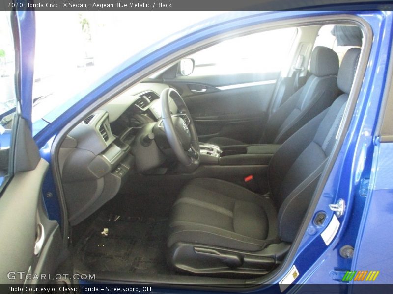 Aegean Blue Metallic / Black 2020 Honda Civic LX Sedan