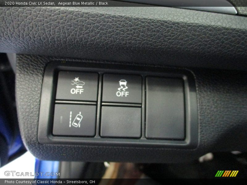 Aegean Blue Metallic / Black 2020 Honda Civic LX Sedan
