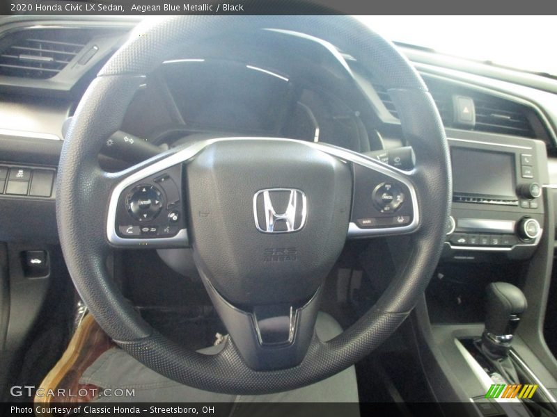 Aegean Blue Metallic / Black 2020 Honda Civic LX Sedan