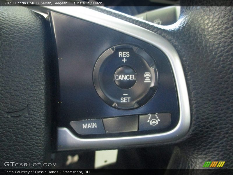 Aegean Blue Metallic / Black 2020 Honda Civic LX Sedan