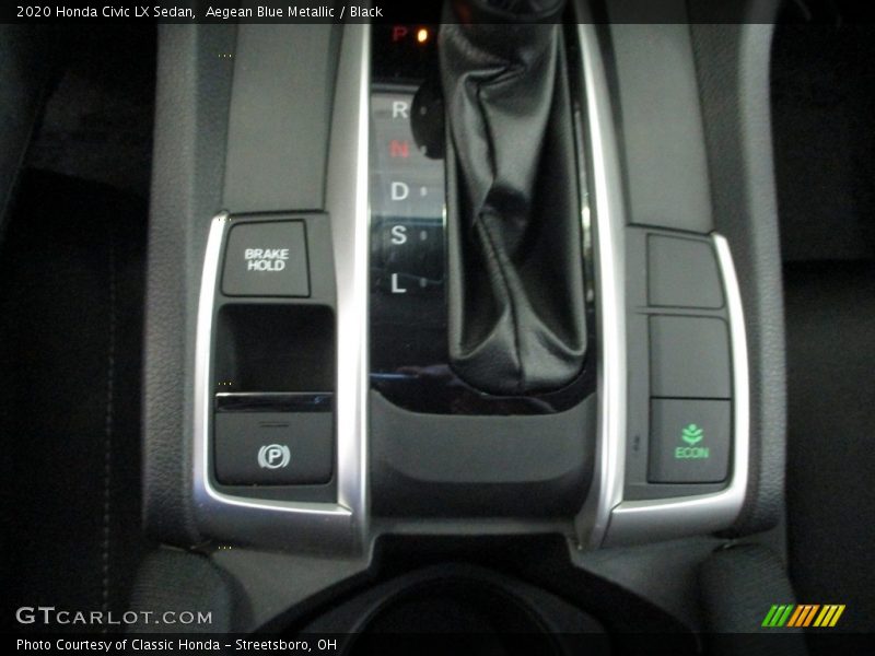 Aegean Blue Metallic / Black 2020 Honda Civic LX Sedan