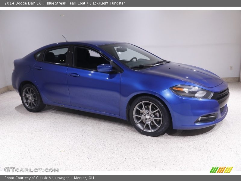 Blue Streak Pearl Coat / Black/Light Tungsten 2014 Dodge Dart SXT