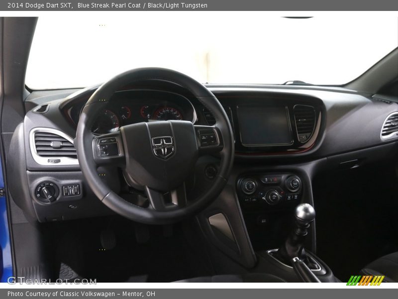 Blue Streak Pearl Coat / Black/Light Tungsten 2014 Dodge Dart SXT